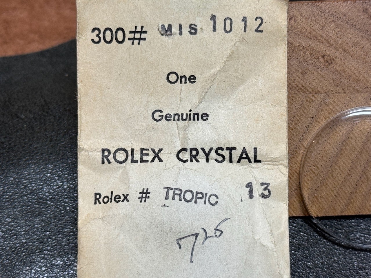 Genuine Rolex Tropic 13 watch crystal to ref. 5502 5516 6594 7926 7963 7965 7967