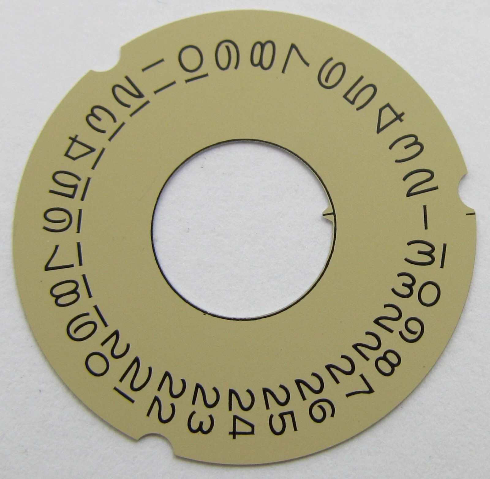 Genuine Rolex watch 3055 part Calendar Date disc 5134 champagne