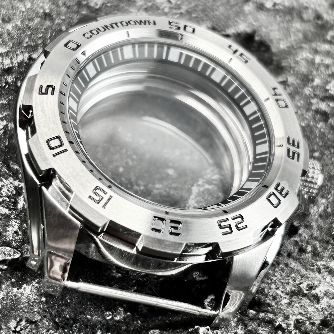 Monster 45MM Steel Sapphire glass Watch Case Black Fit Japan NH34 NH35A Nh36A