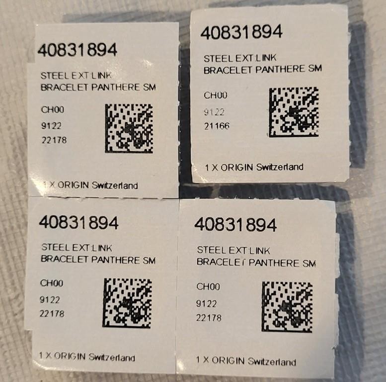 Genuine Panthere de Cartier Stainless steel 12mm Link #40831894 new Blister Pack