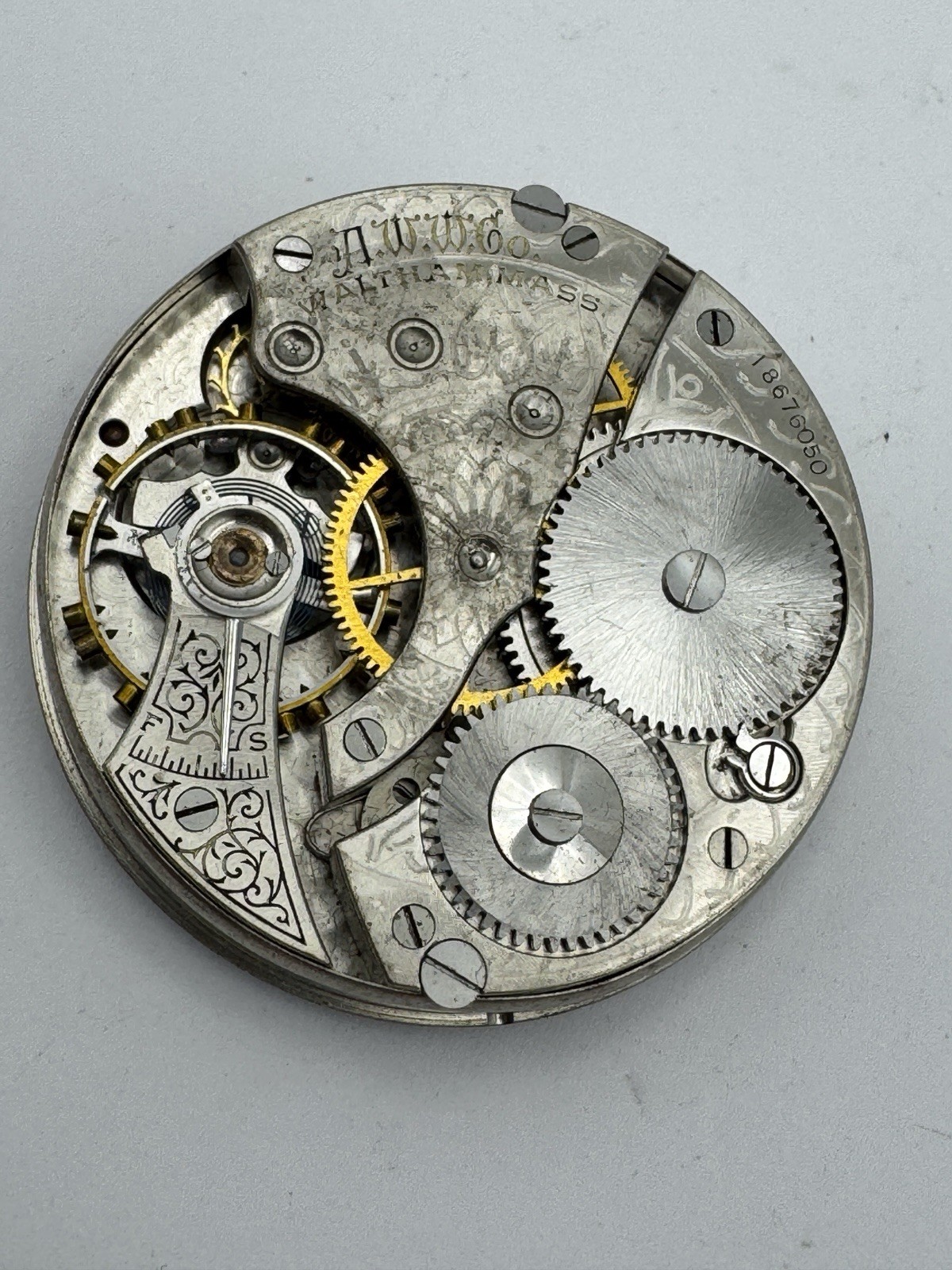 Vintage Waltham 16s 7J Model 1908 Pocket Watch Movement – Runs