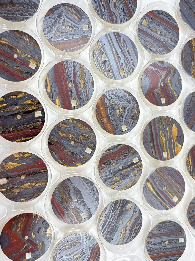 Blank Iron Tiger’s Eye Dial High Quality No Lume No Date NH38 Movement Stone