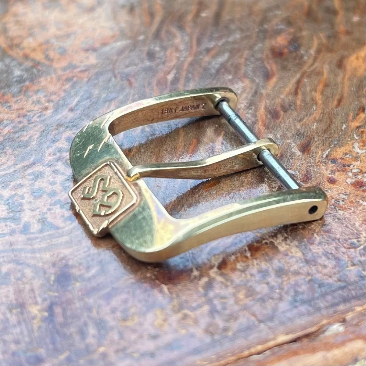 Vintage Grand Seiko GS 18KT K18 Solid Gold Buckle 15mm Japan Z Signed Genuine