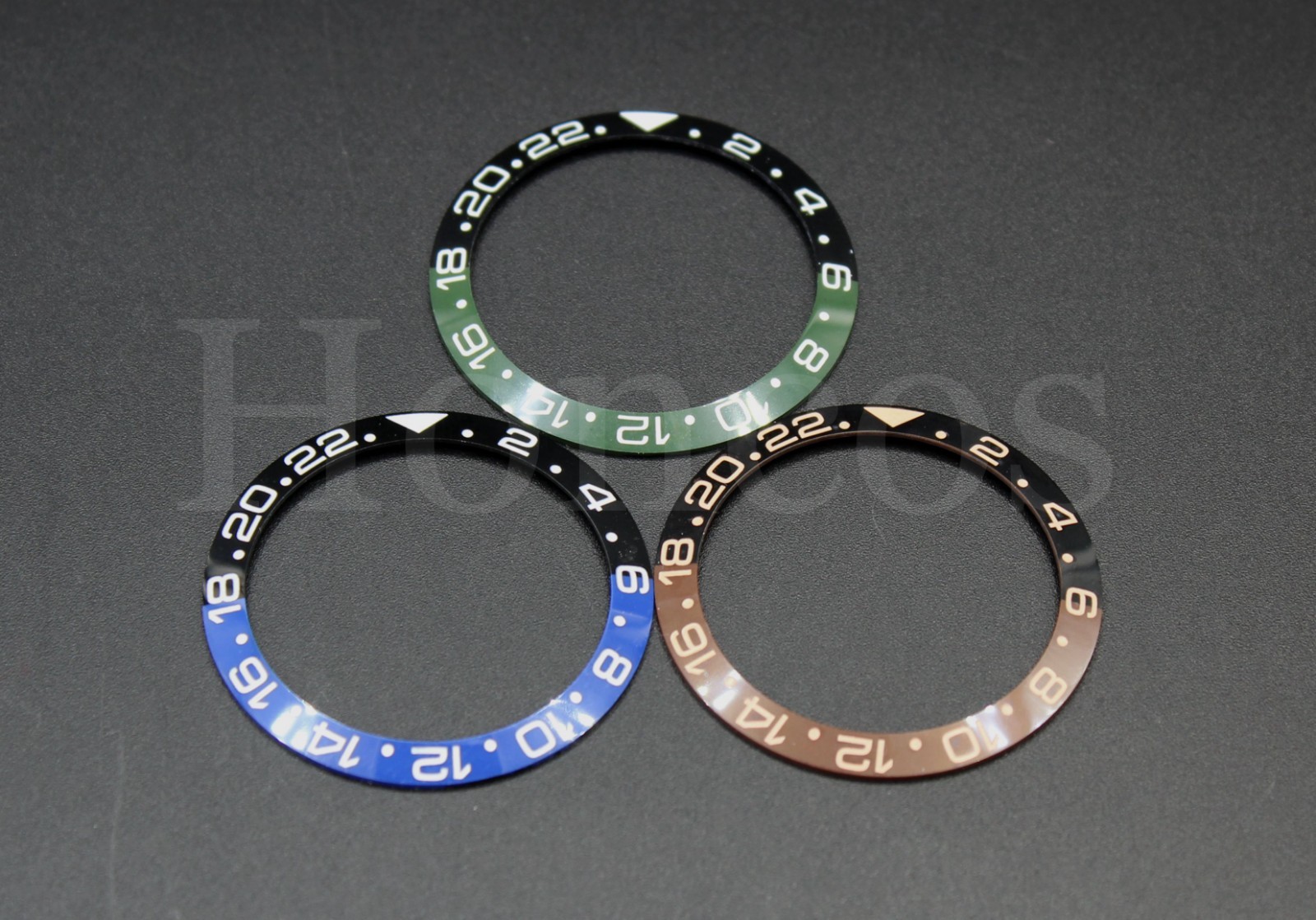 38mm Black Blue White Ceramic GMT Watch Bezel Insert for 40mm Sub SKX 007