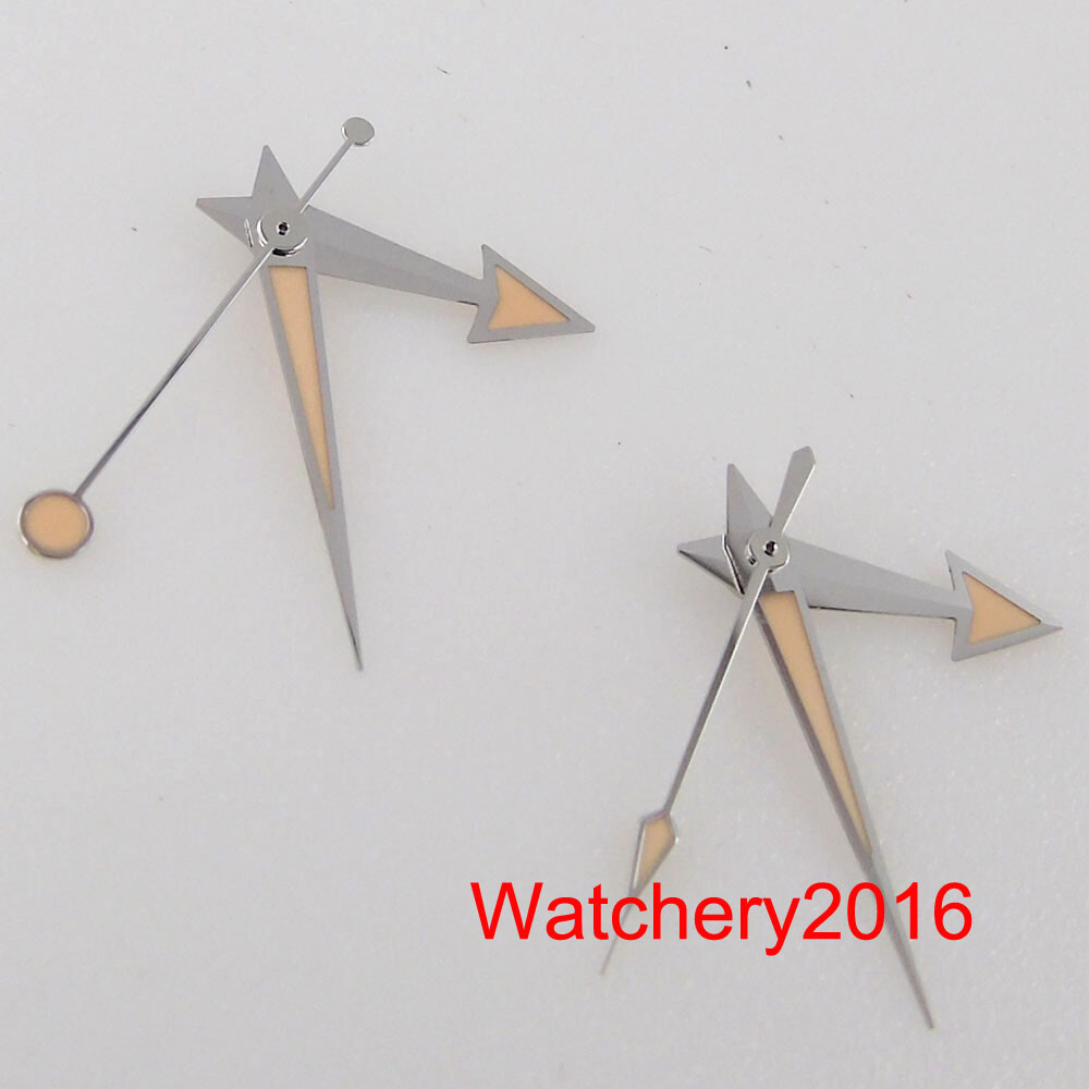 Orange Watch Hand Needles Green Luminous fit NH35A NH36A 7S26 4R35 4R36 ETA 2824
