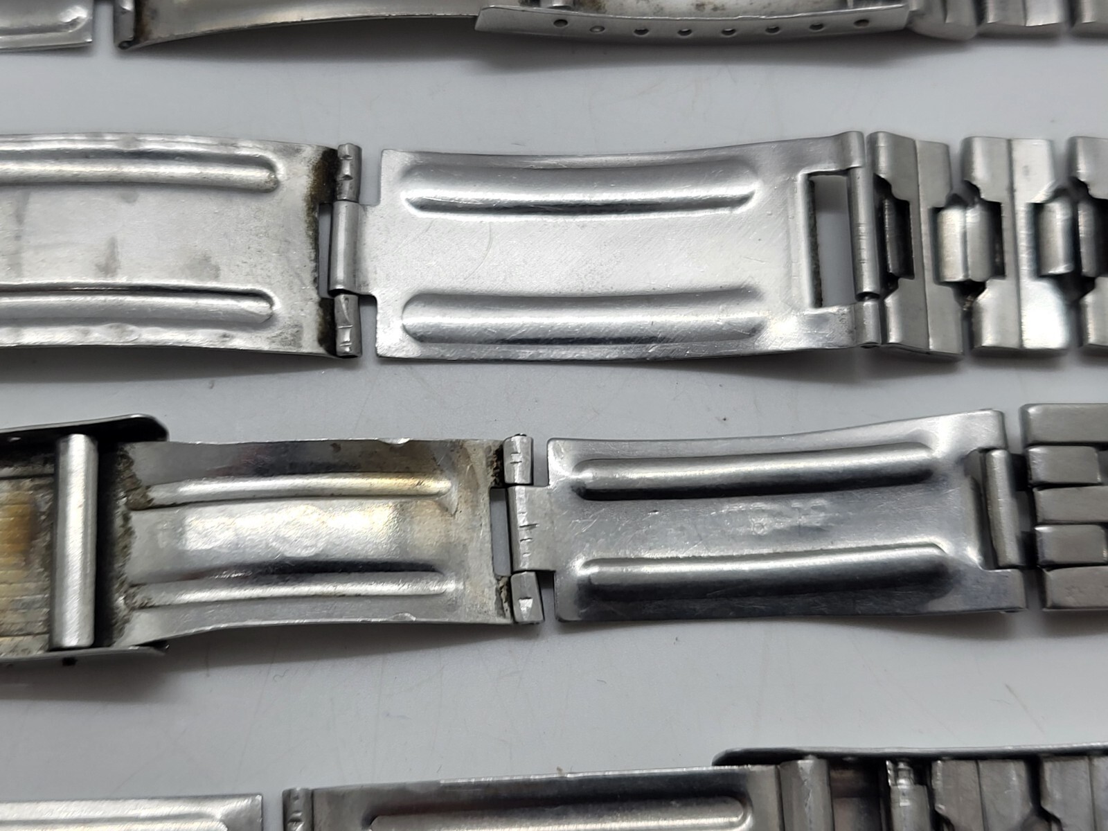 Vintage stainless steel bracelets USSR wristwatches different for spare parts