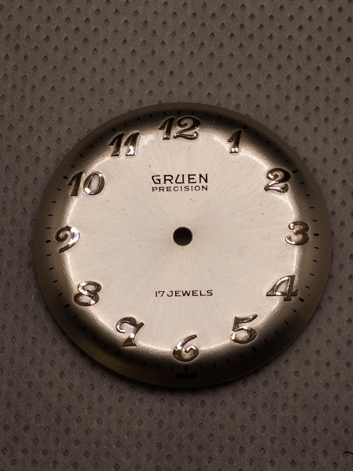 Vintage Gruen Precision Watch Dial 29.53mm Diameter #505-5017 New Old Stock NOS