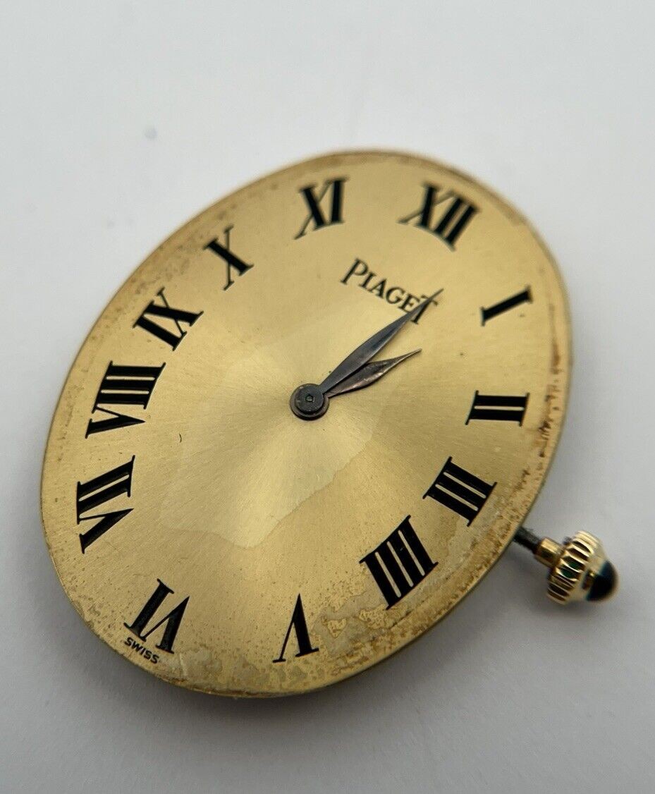 Piaget 9P #689841 18J Manual Movement w/ Gold Dial, Hands, & Sapphire Crown