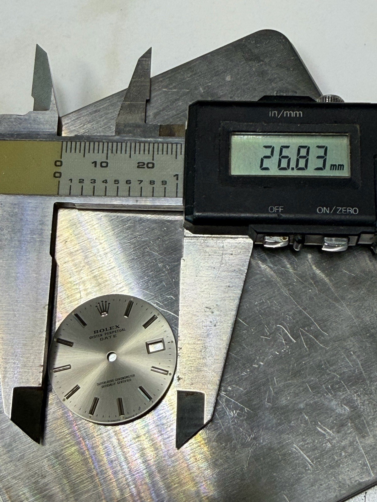 Genuine Rolex Silver Dial Date 26.8mm Original