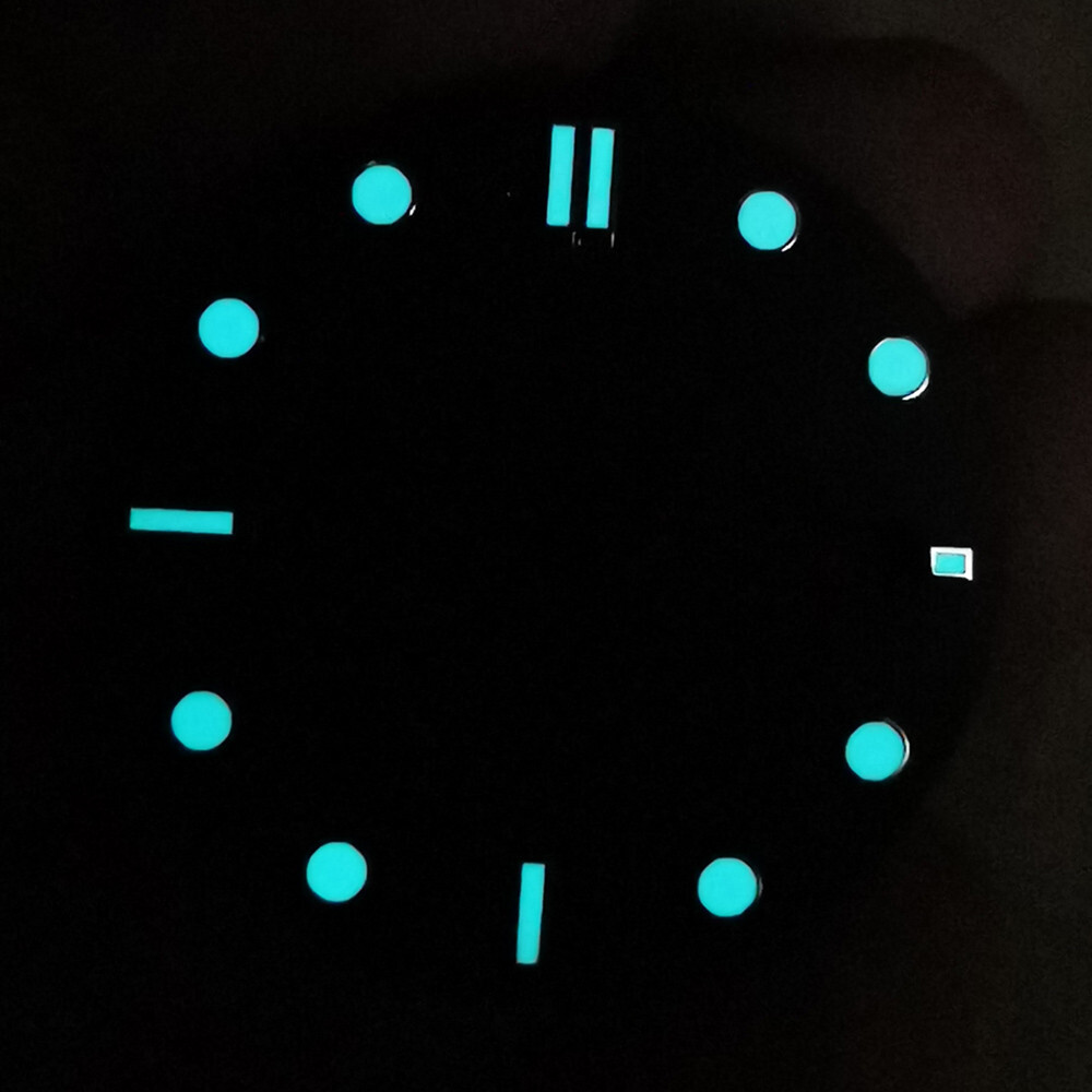 32mm black white blue green sterile luminous watch dial fit NH35 movement