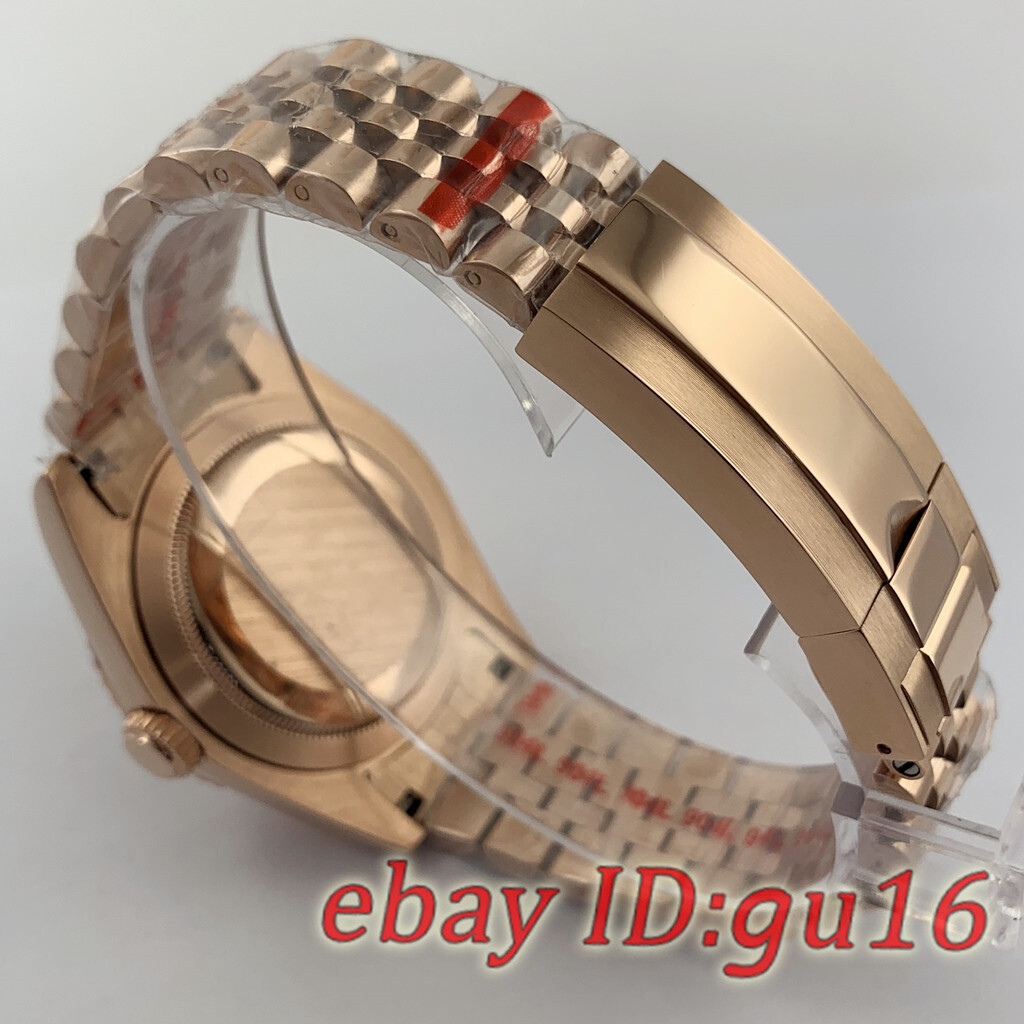 36mm/40mm NH35 NH36 ETA 2824/2836 Miyota 8215 Rose gold Jubilee strap Watch case