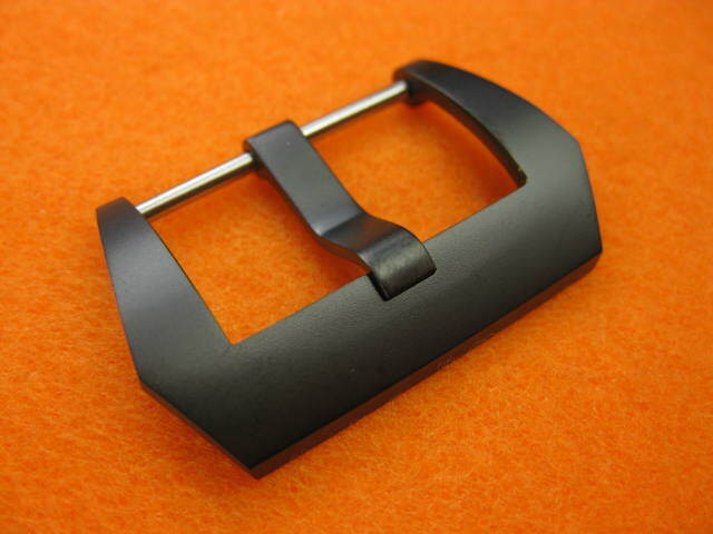 New 24mm SWISS 316L Stainless SCREW-IN Pre-V Buckle for PANERAI Black PVD