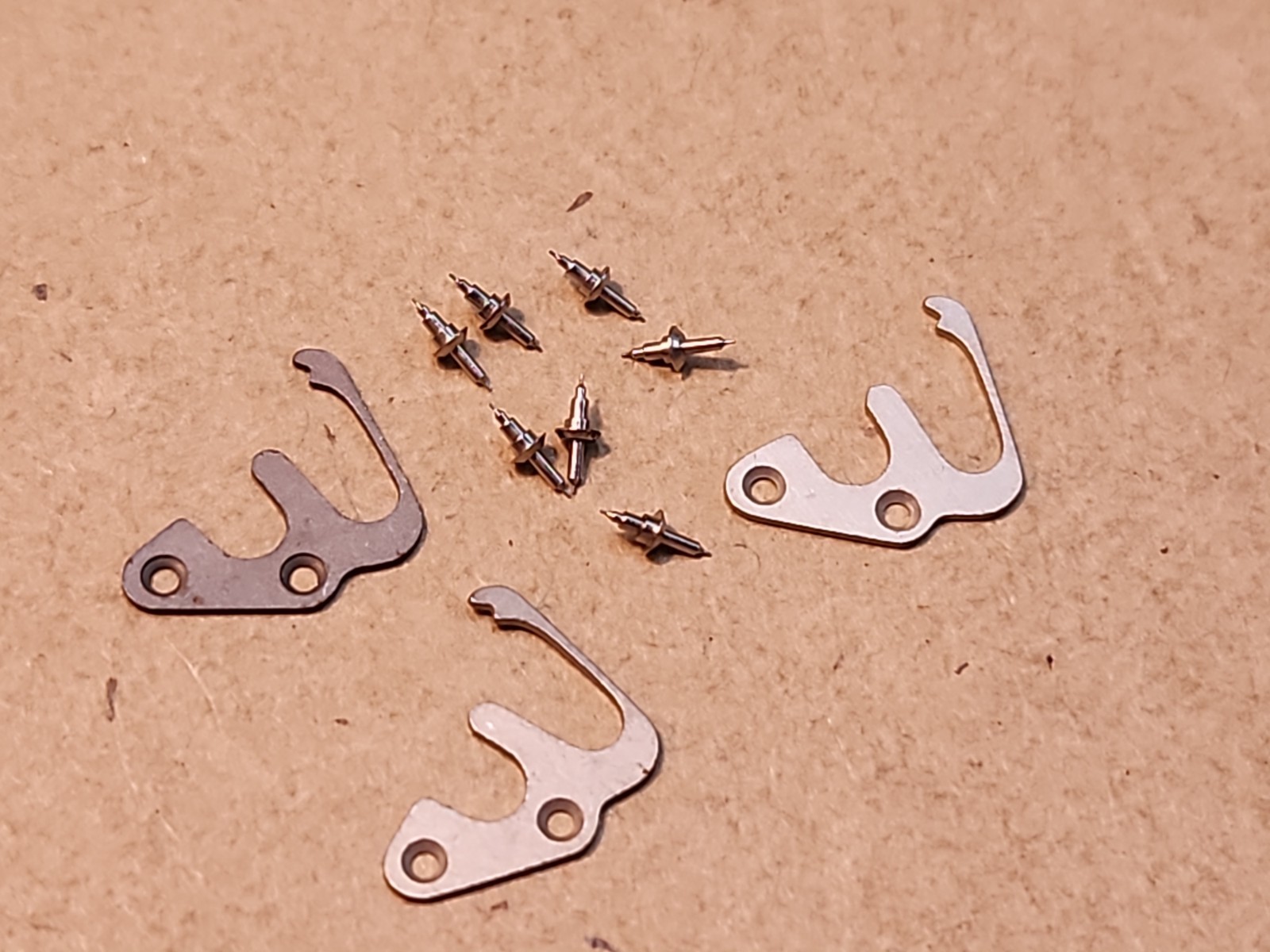 Lot Of Bulova 10AE-AX Parts-Balance Staffs & Yoke Bridges