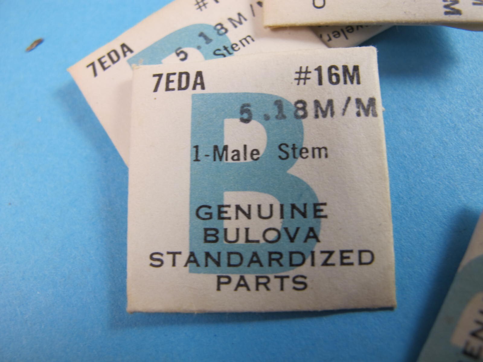 BULOVA CALIBER 7EDA 16M FEMALE WATCH STEMS NOS IN PACKAGES 8 PIECES