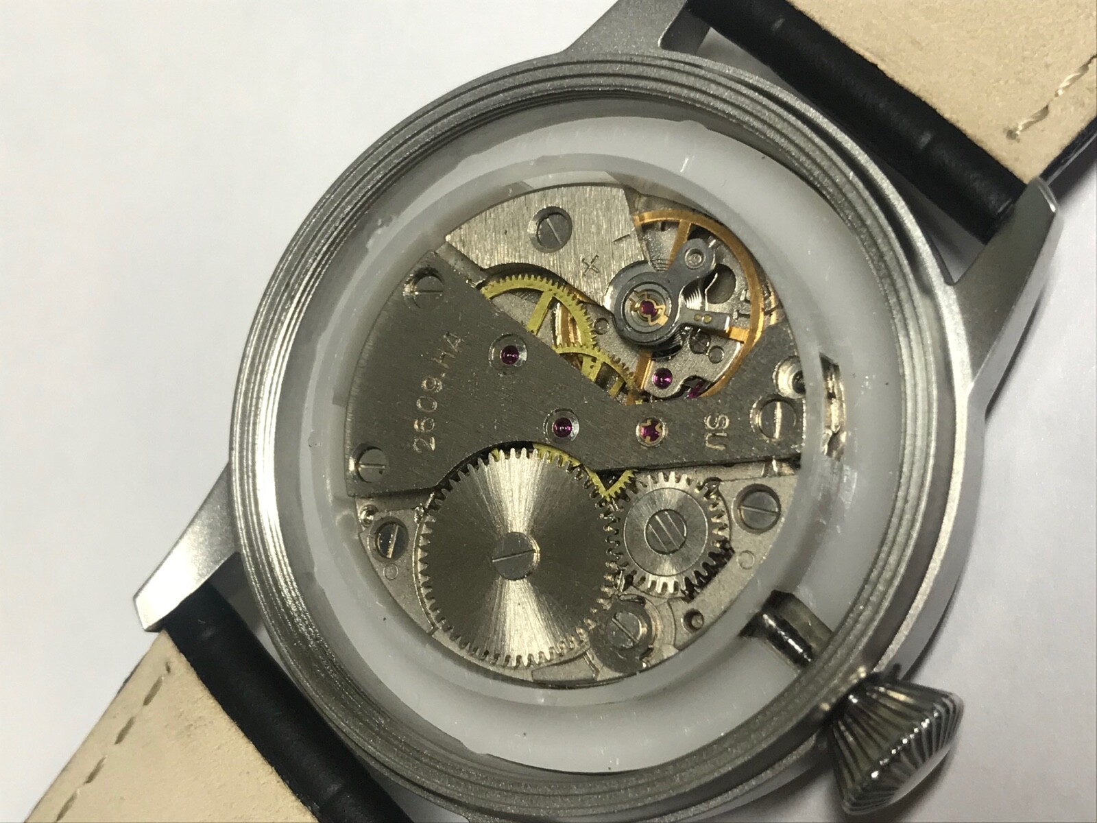 RAKETA mechanism 2609 USSR new case steel MANS WRISTWATCH marriage