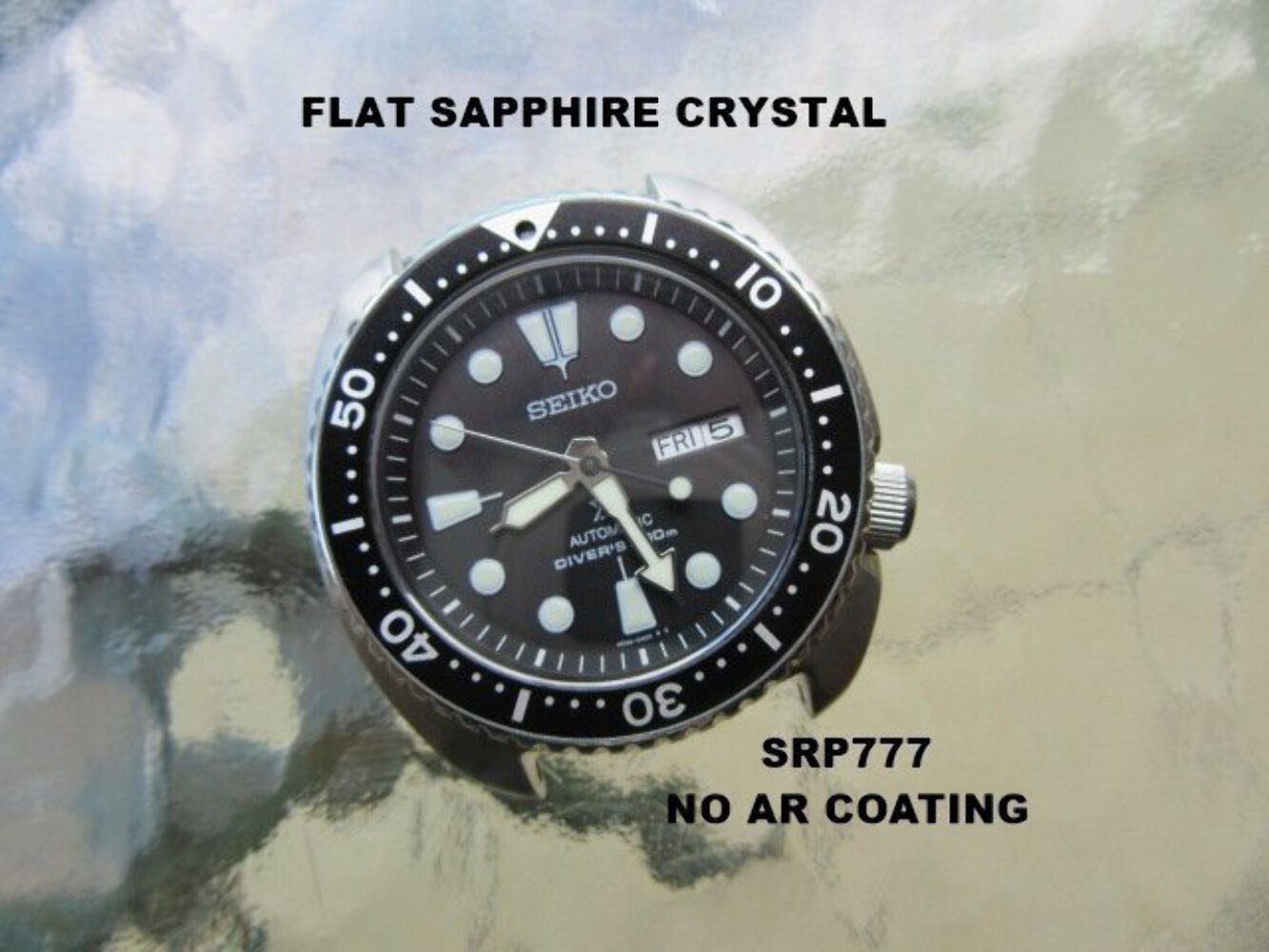Watch Crystal Only for SRP Turtle Flat Sapphire Crystal – CT076