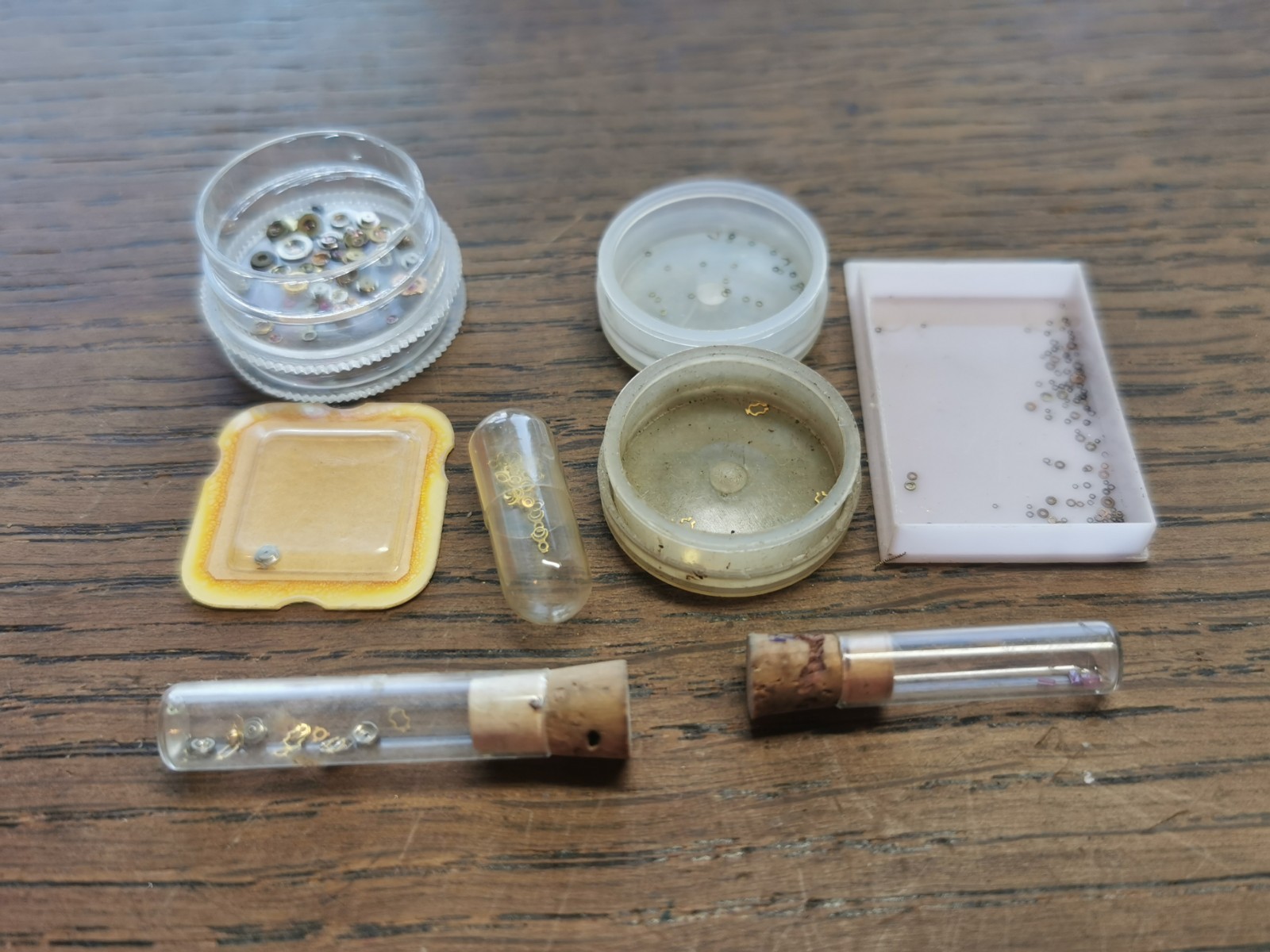 Watch Parts, Cap Jewels, Shock Springs, Chatons, Mostly NOS, Watchmaker #R656