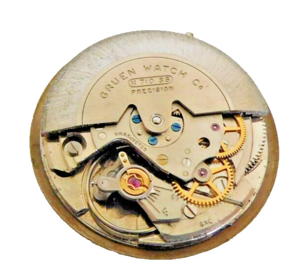 Gruen 710 SS 25 Jewels Auto Wind Precision with Dial & Hands. Running