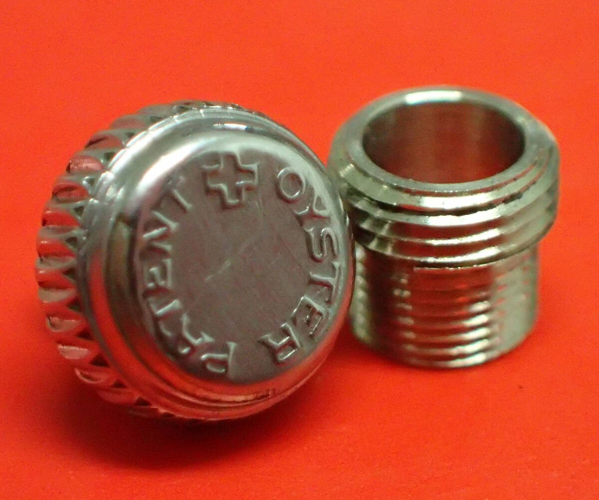 Genuine ROLEX PATENT Crown & Tube Set 6.1mm Bubbleback Oyster Royal #412