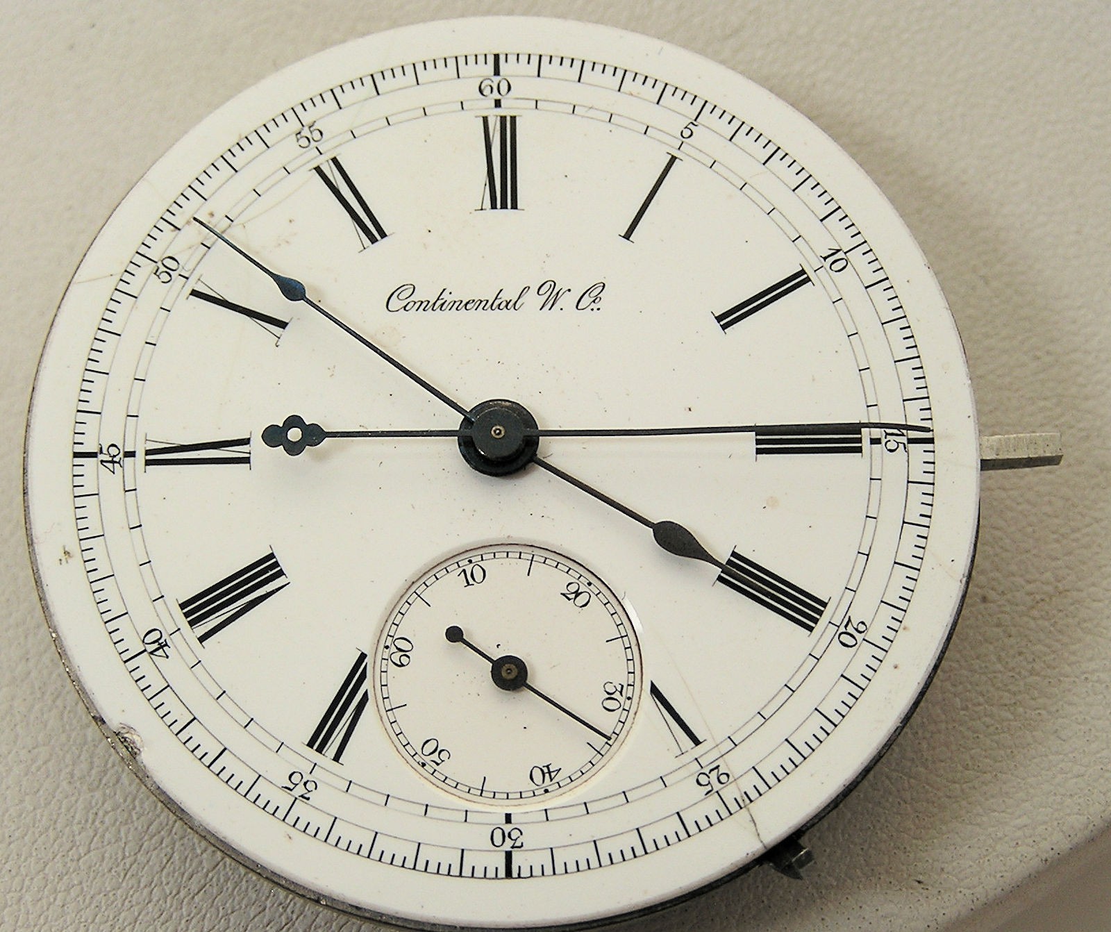 High Grade 45.5mm Continental Chronograph Pocket Watch Movment Dial & Hands #14