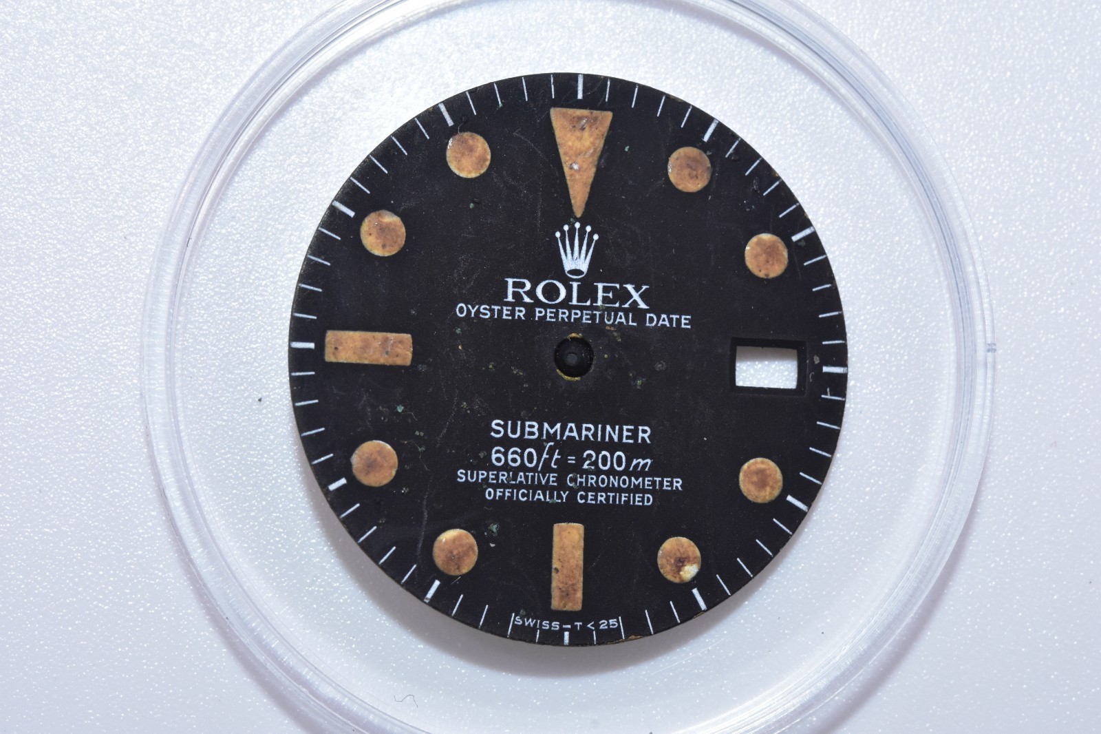 1970s Vintage Rolex Submariner Date Matte Dial Heavy Pumpkin Tritium Patina 1680