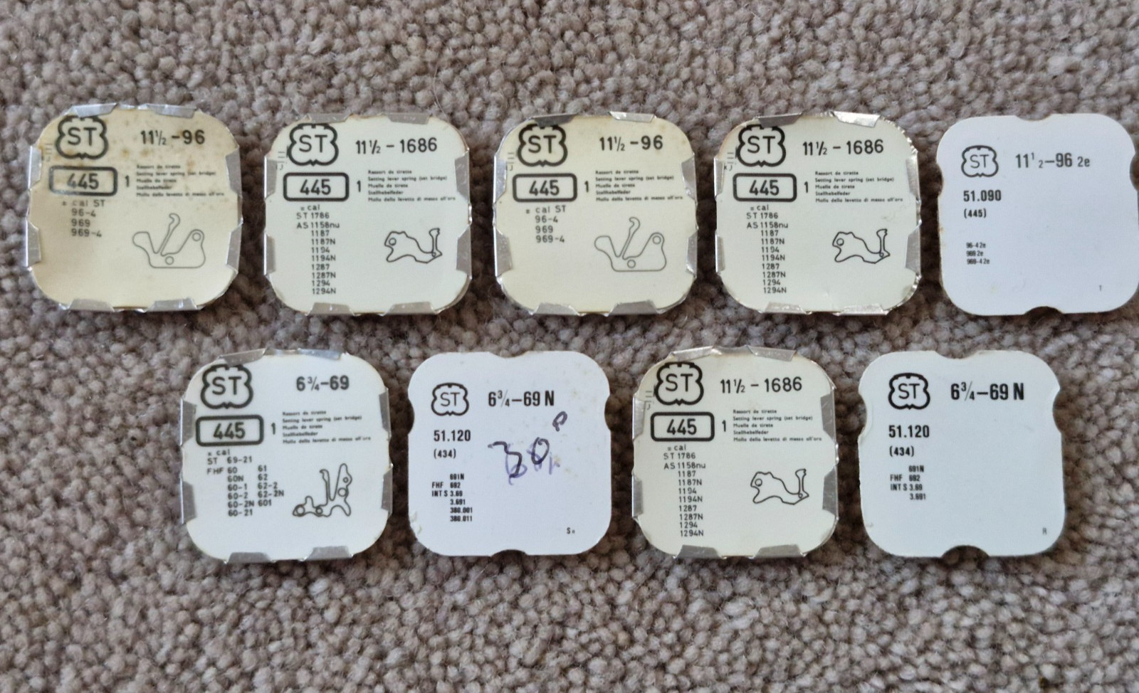 ST Watch Movement Spares – See Menu For Available Part – N.O.S In Blister Packs