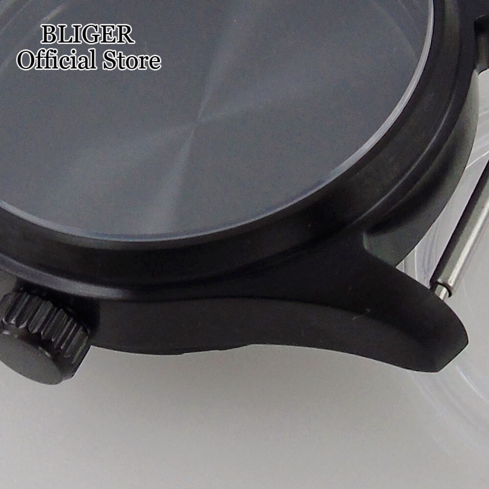 39mm Diver Watch Case Brushed 200M Waterproof fit NH35A PT5000 Sapphire Crystal