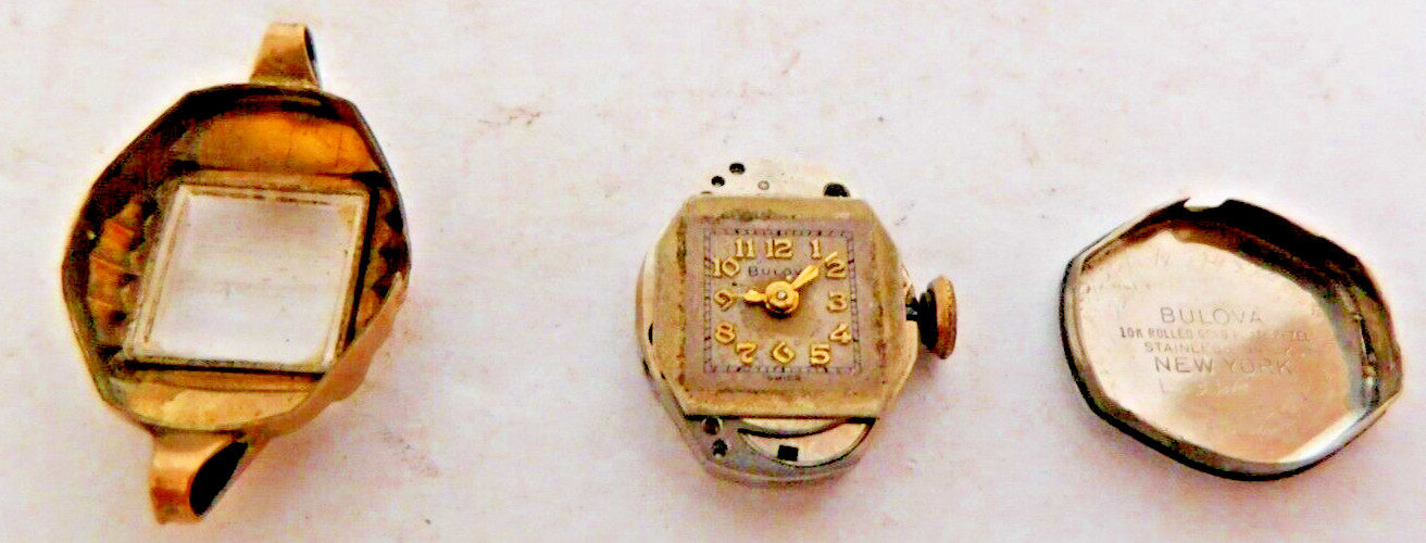 BULOVA 6 BL 17 JEWELS WATCH RUNNING. 10k.R.G.P.