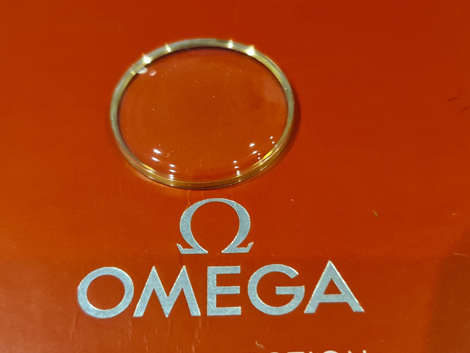 Watch Crystal Plexi Glass For OMEGA SEAMASTER with Gold tensioner ring 29.6 mm