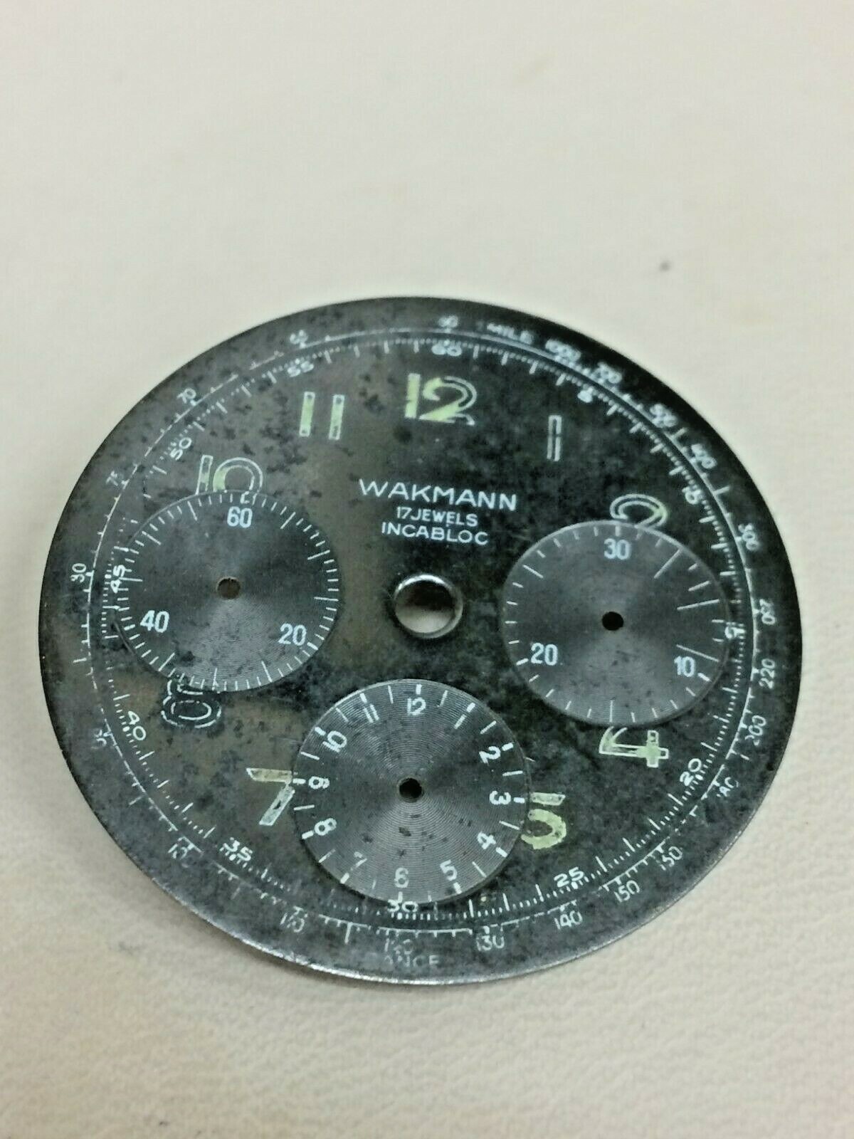 WAKMANN DIAL FOR VENUS CAL 178 TRIPLE REGISTER
