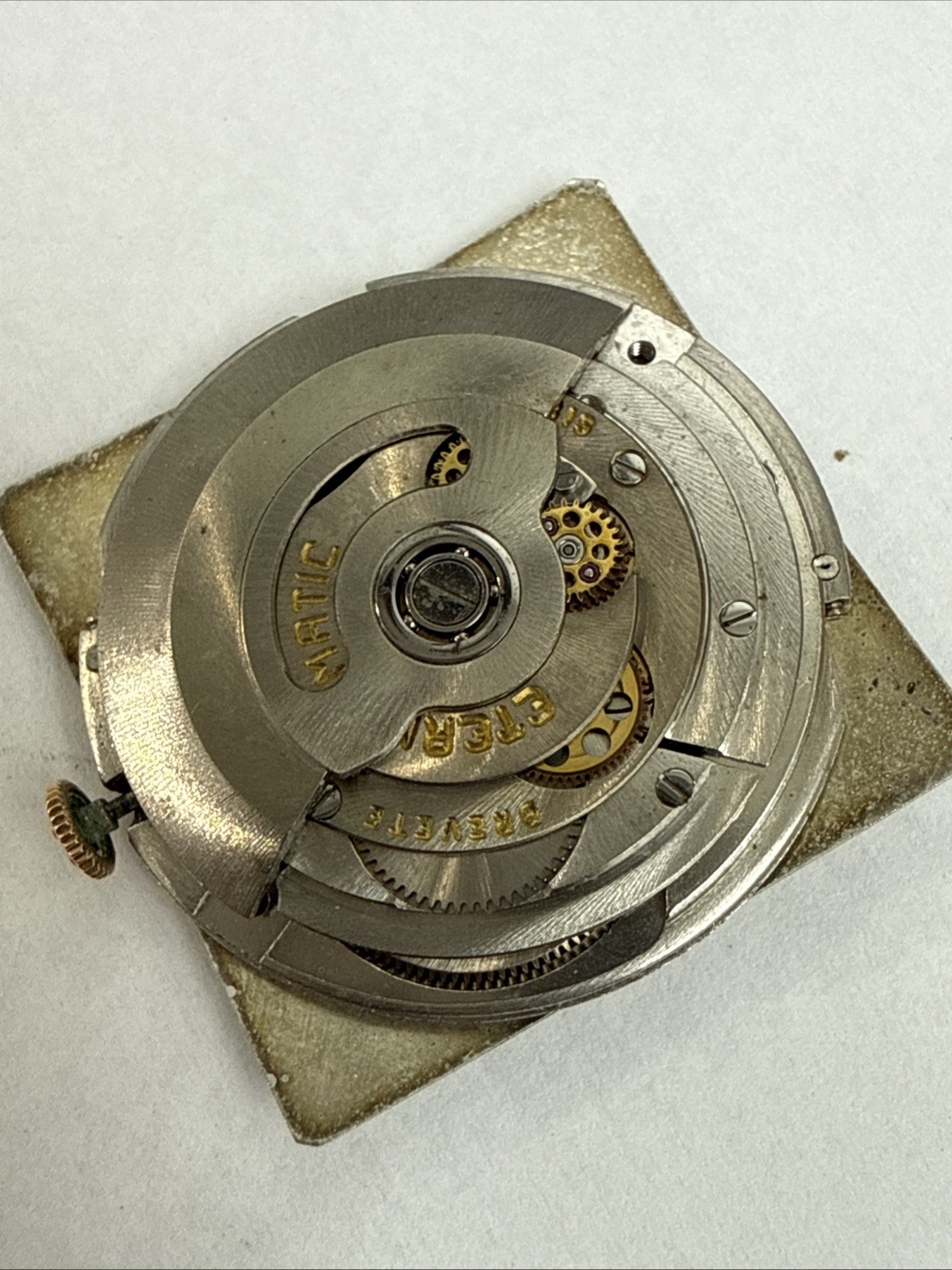 Vintage Eterna Matic 1438u Complete Movement Dial Hands Crown Working Perfect