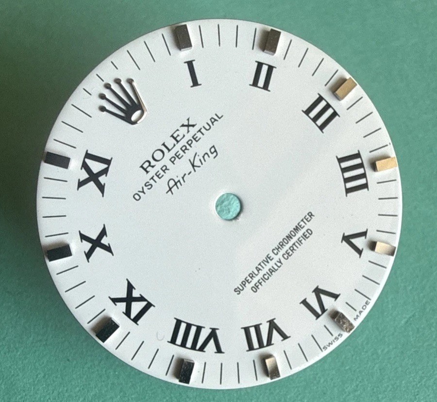 Genuine Rolex Ceramic Dial Silver Lum & Arabic Air-King 34mm 14000, 14200