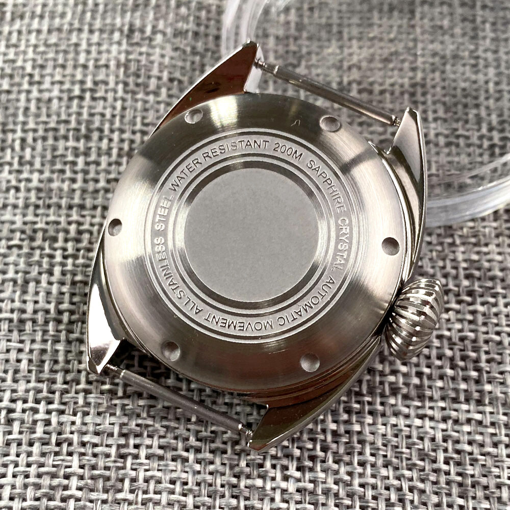 CUSN8 Solid Bronze 36mm Dive Automatic Watch Case 200M Waterproof AR Domed Glass
