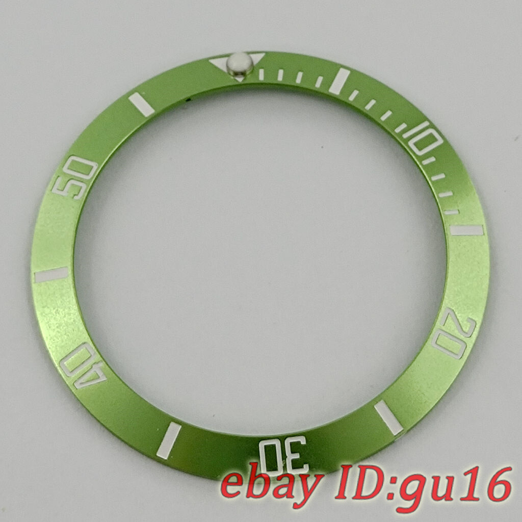 38mm high quality green blue purple titanium bezel insert fit 40mm watch case