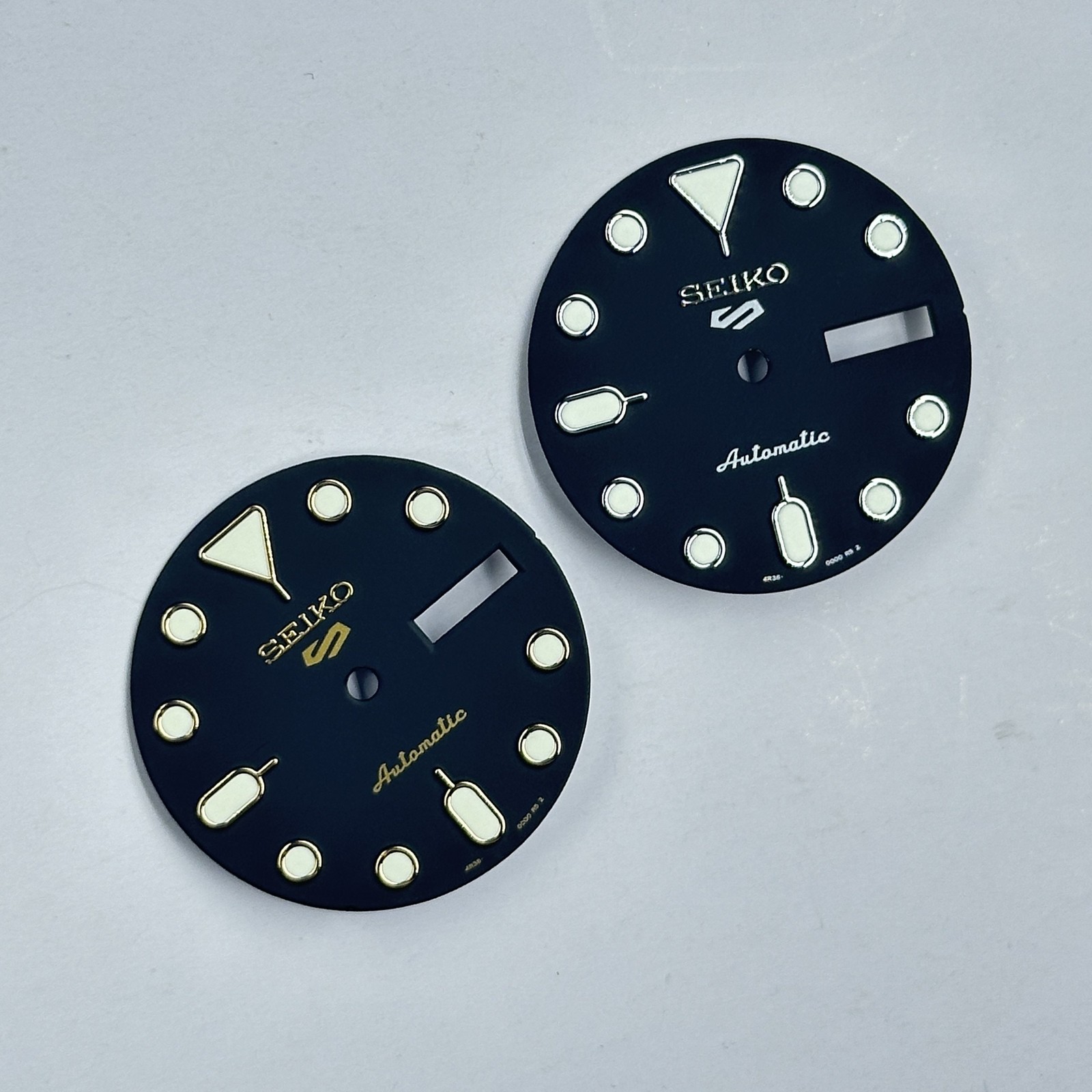 28.6mm Green Luminous Watch Dial Double calendar for Nh35 Nh36 Movement