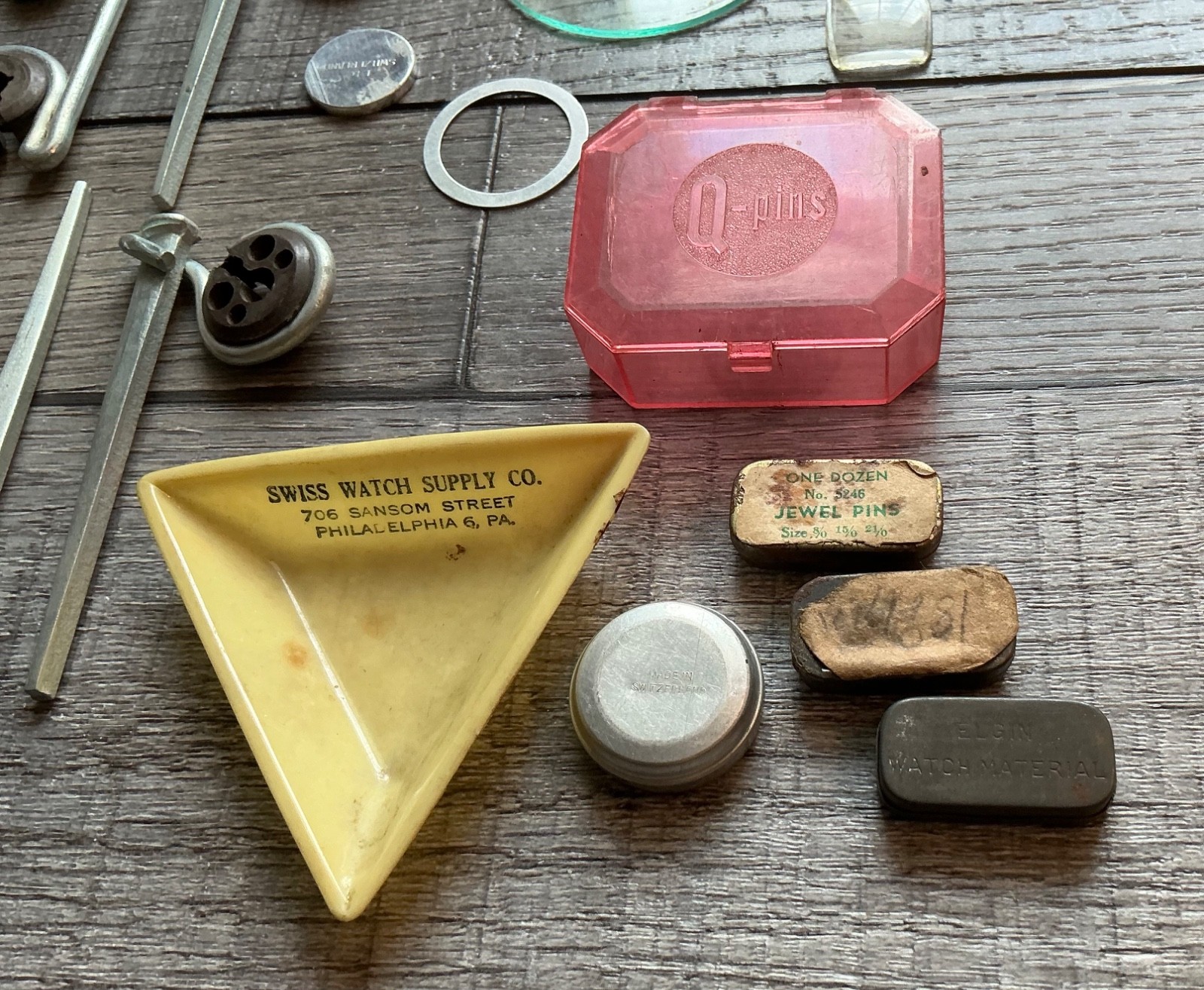 Pocket Watch & Other Tools Vintage Misc Parts Lot