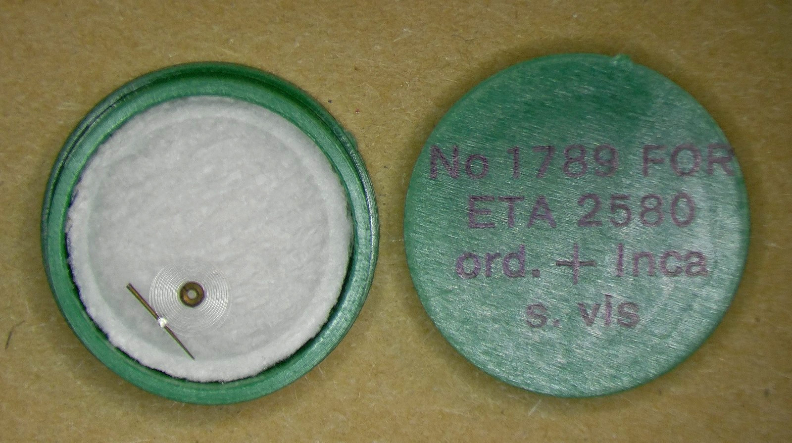 ETA – Hairspring NOS part 1789 for ETA 2570, ETA 2580 and Mido 0657