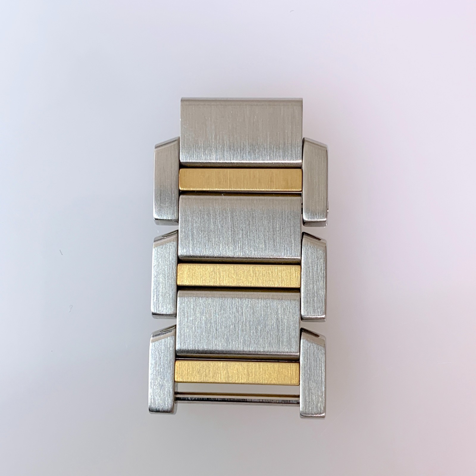 Genuine Cartier Watch Band Bracelet Tank Francaise 14.5mm 3P Link Gold & SS