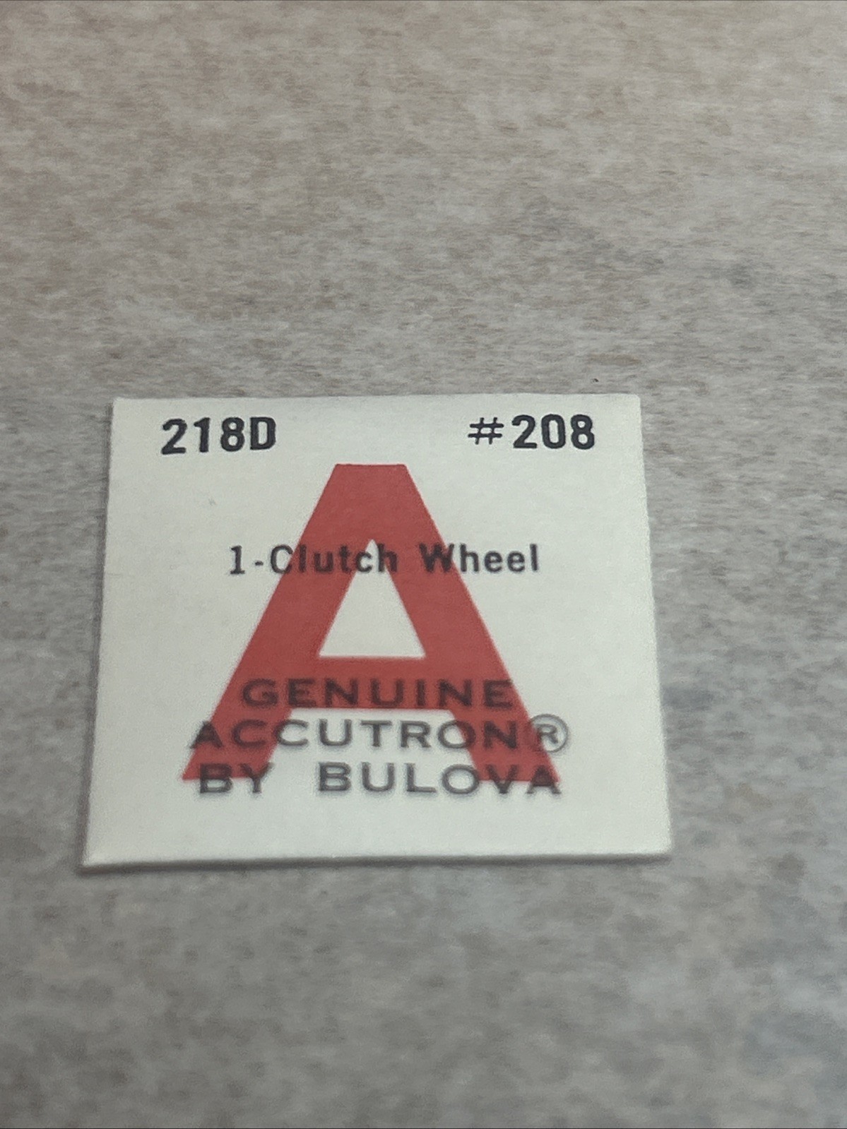NOS Bulova Accutron 218, 218D Clutch Wheel Watch Part #208