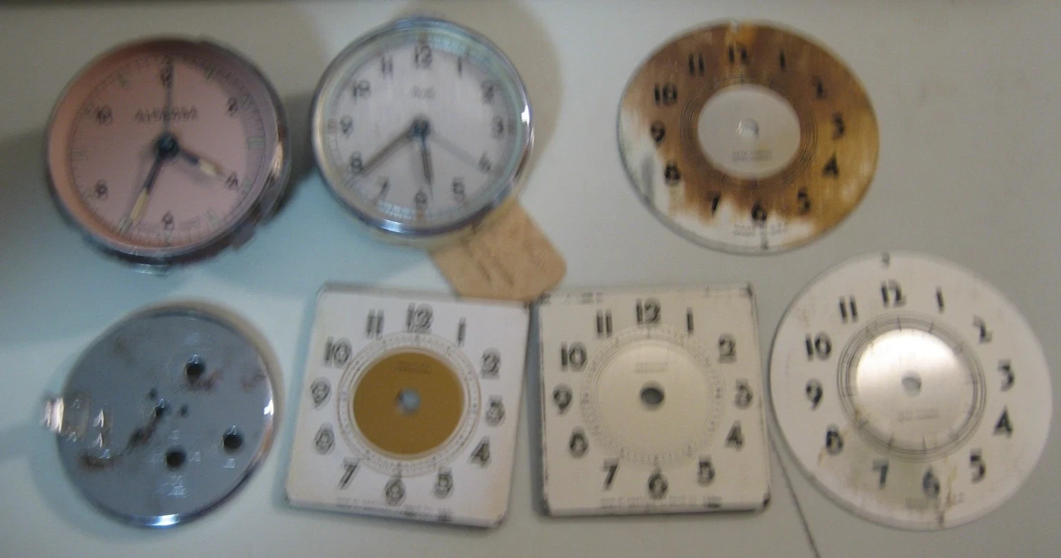 ANTIQUE BOX WATCH CLOCK PARTS MOVEMENTS GEARS ETC FOR REPAIRING STEAMPUNK CRAFTS
