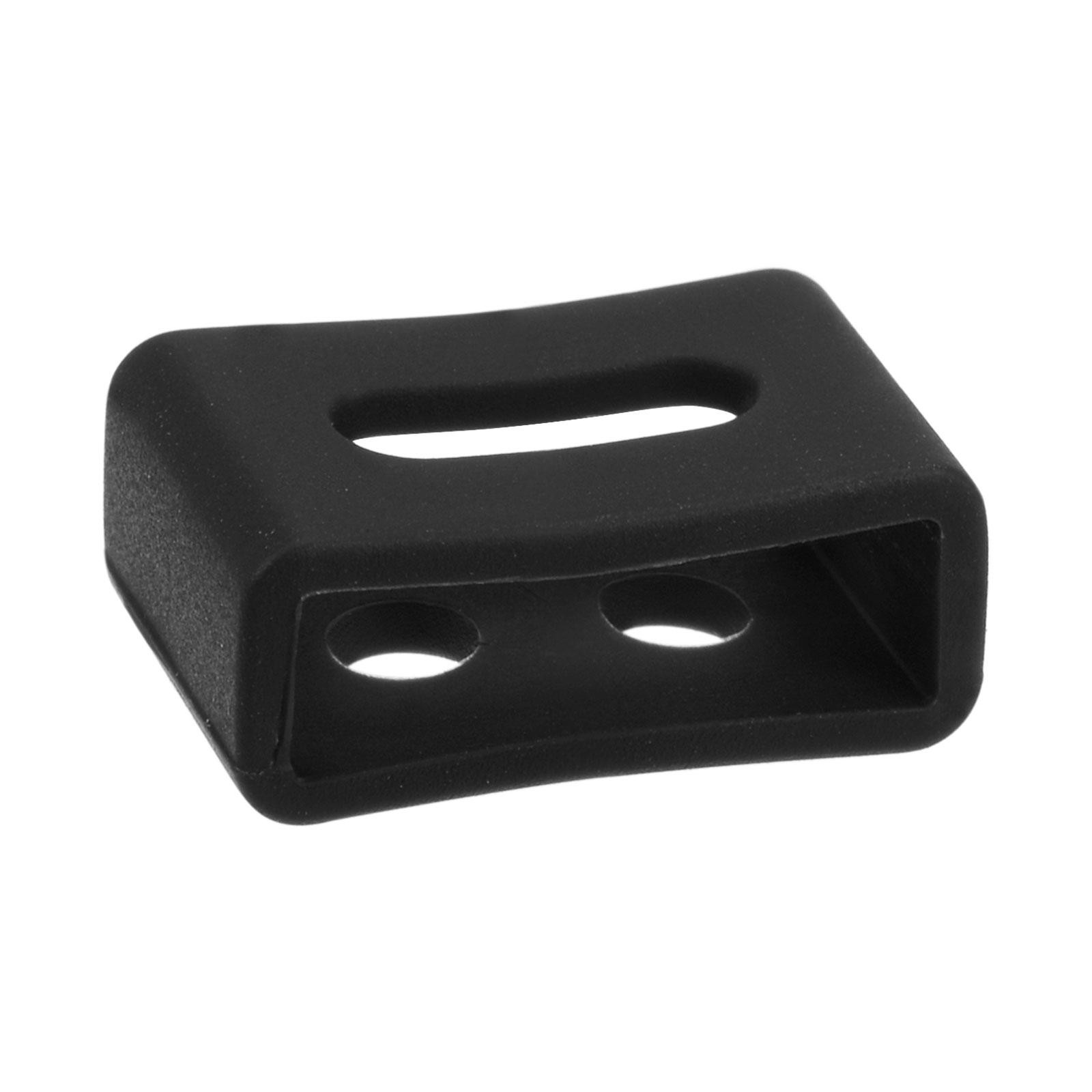 Watch Band Strap Loops Silicone for 16mm Width Watch Band, Black 2 Pcs