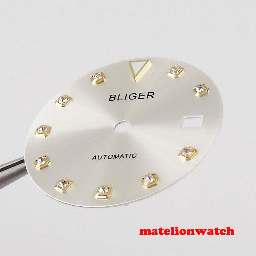 29.3mm Sterile Watch Dial For Mingzhu2813 Miyota 8215 821A Movement Date Window