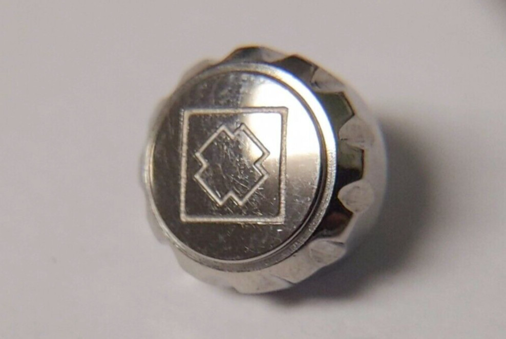 WHITE/Silver 11mm Invicta CROWN ETCHED CROSS LOGO signed for watch repair