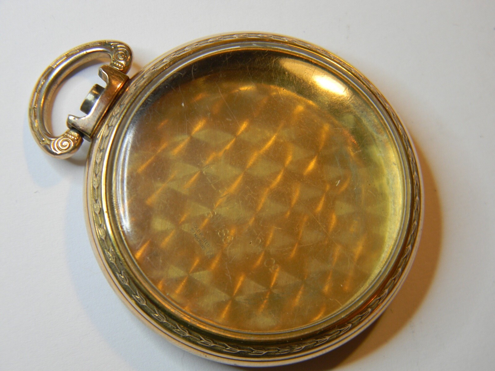 NICE VINTAGE SWISS GOLD PLATED STEM WIND AND SET RAILROAD POCKET WATCH CASE 50mm