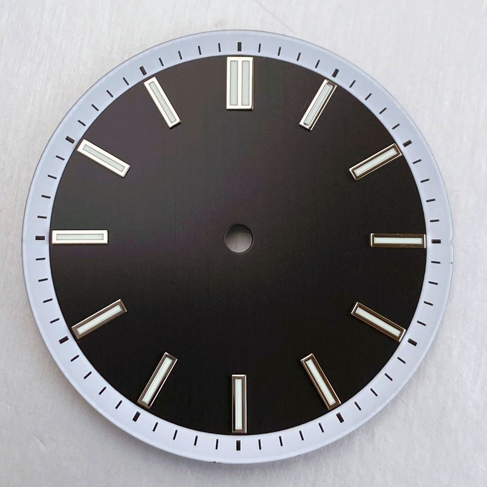 32mm Watch Dial Blue/Black/Green Color Brushed Texture Fit NH35 PT5000 Miyota82