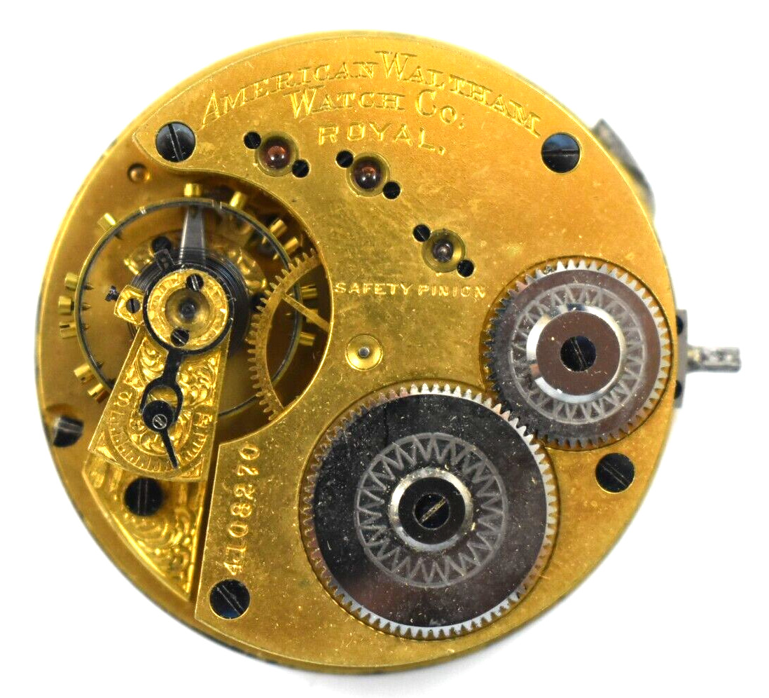 Vintage Waltham Royal 16s 13J Hunting Pocket Watch Movement lot.wc