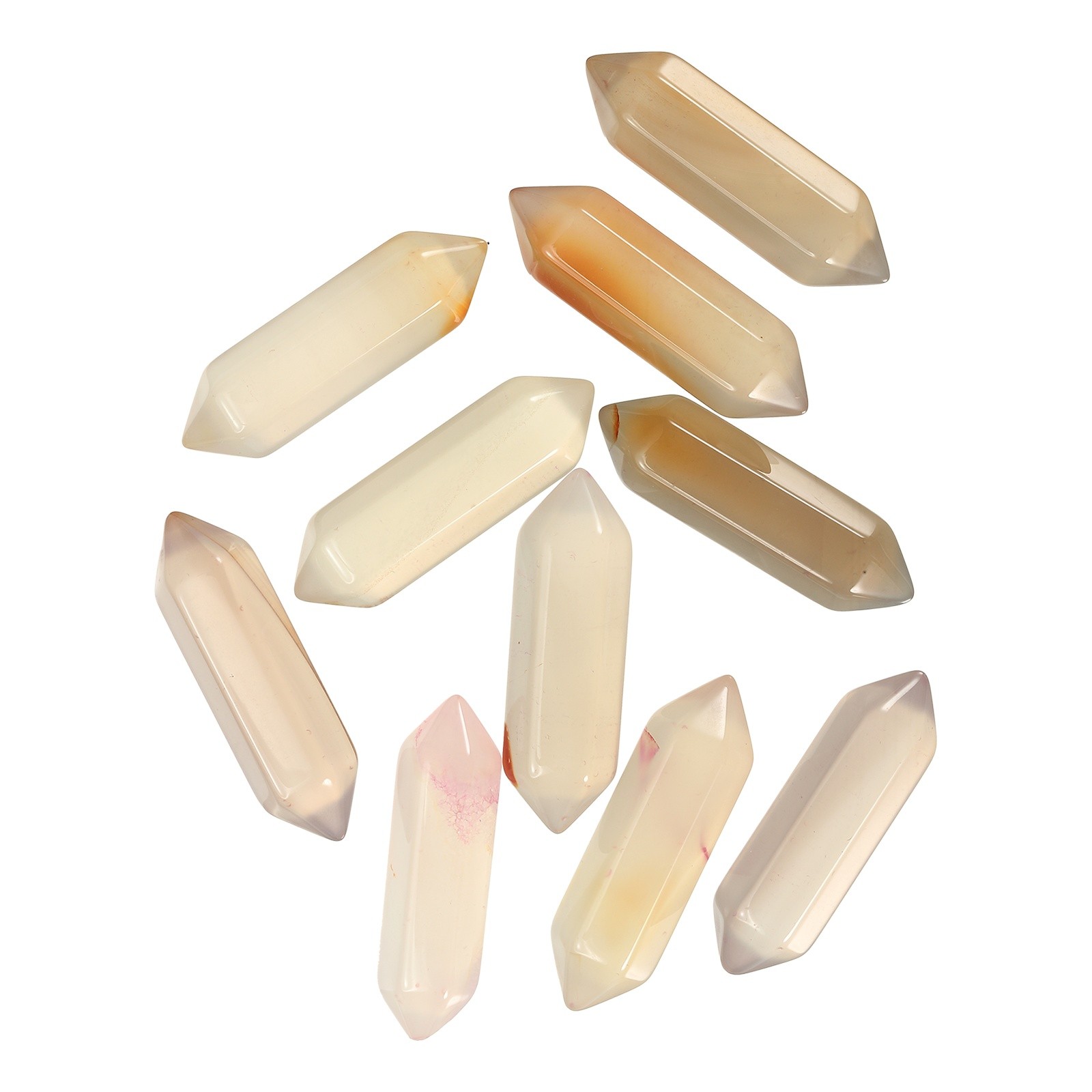 10 Pack Clear Agate Quartz Crystals, Polished Crystals Bulk