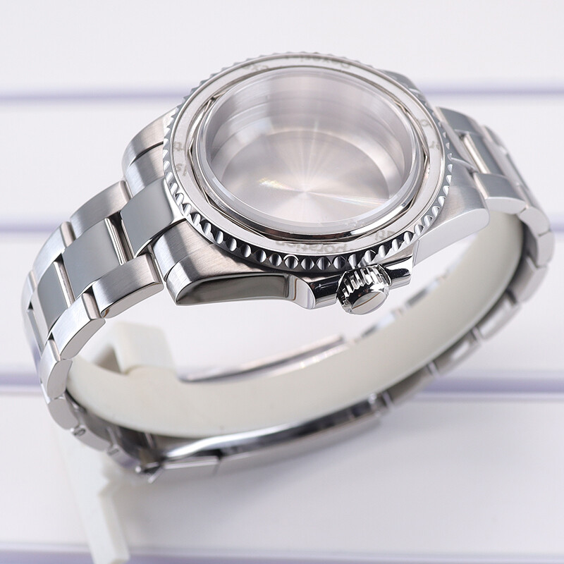 40mm Watch Case Oyster Strap Sapphire Glass For Seiko Nh35 nh36 Eta2824 PT5000