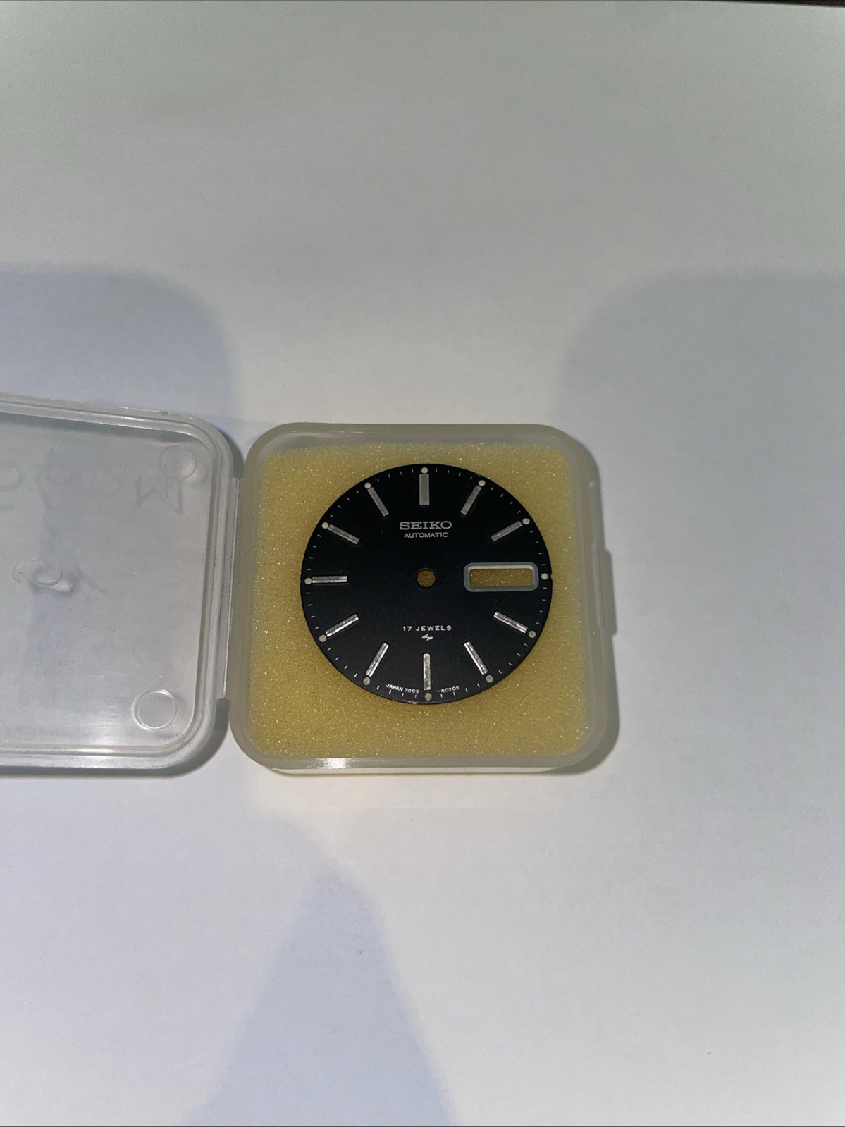 Seiko 7009-8020S Black Automatic Watch Dial 17 Jewels One Dial Foot Broken