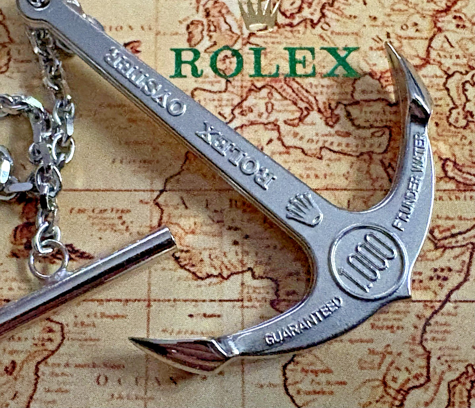 ROLEX SUBMARINER Novelty Anchor + Chain 300 Metres 1000 Feet 14060 114060 16610